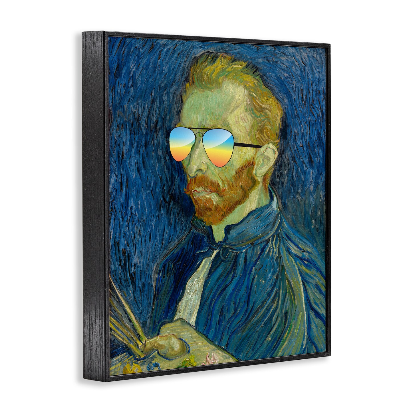 Stupell Industries Funny Van Gogh Sunglasses Framed Giclee, design by Masters Redux