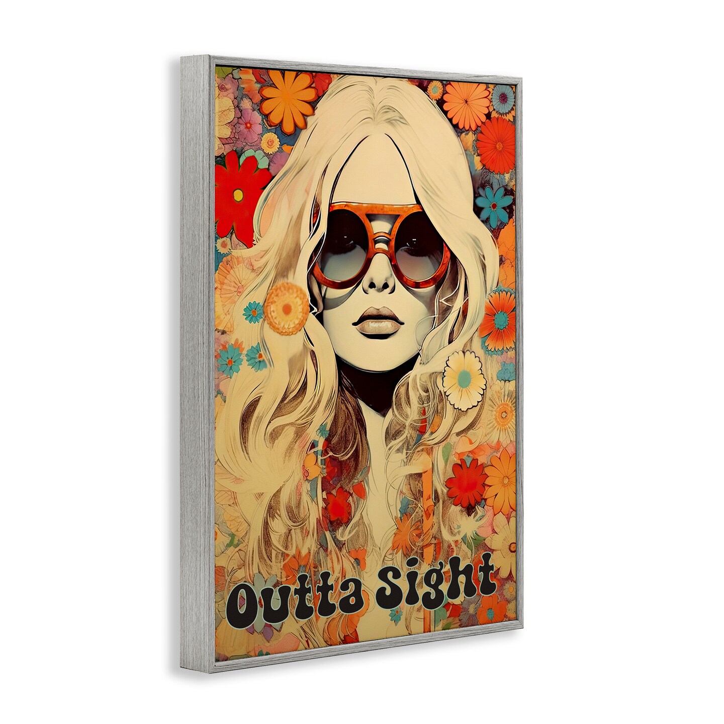 Stupell Industries Outta Sight Hippie Girl Framed Giclee, design by Sasha