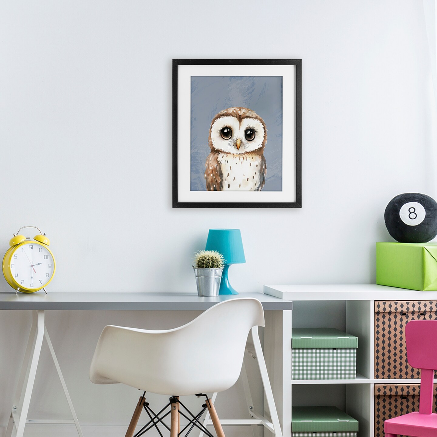 Stupell Industries Sweet Woodland Owl Framed Print Under Glass, design by Christine Simpson Art