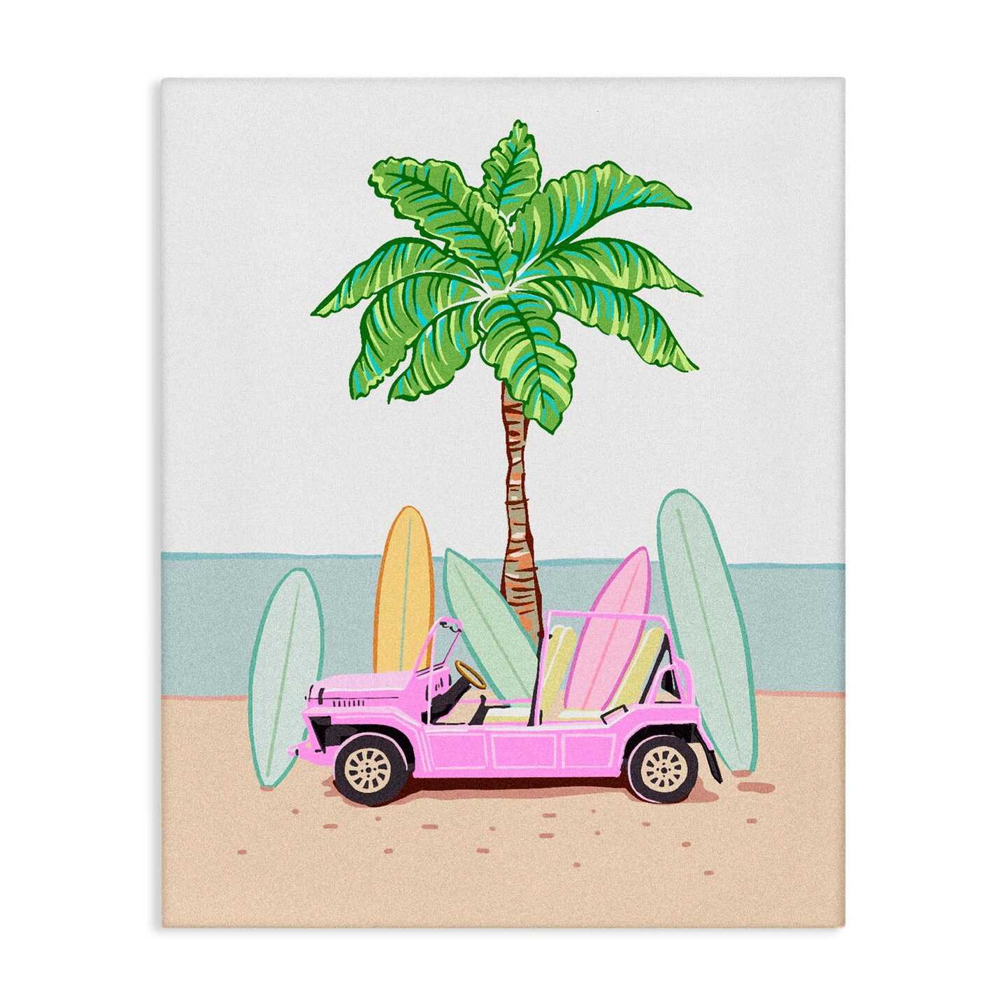Stupell Industries Surfboard Filled Car Canvas, design by Ziwei Li