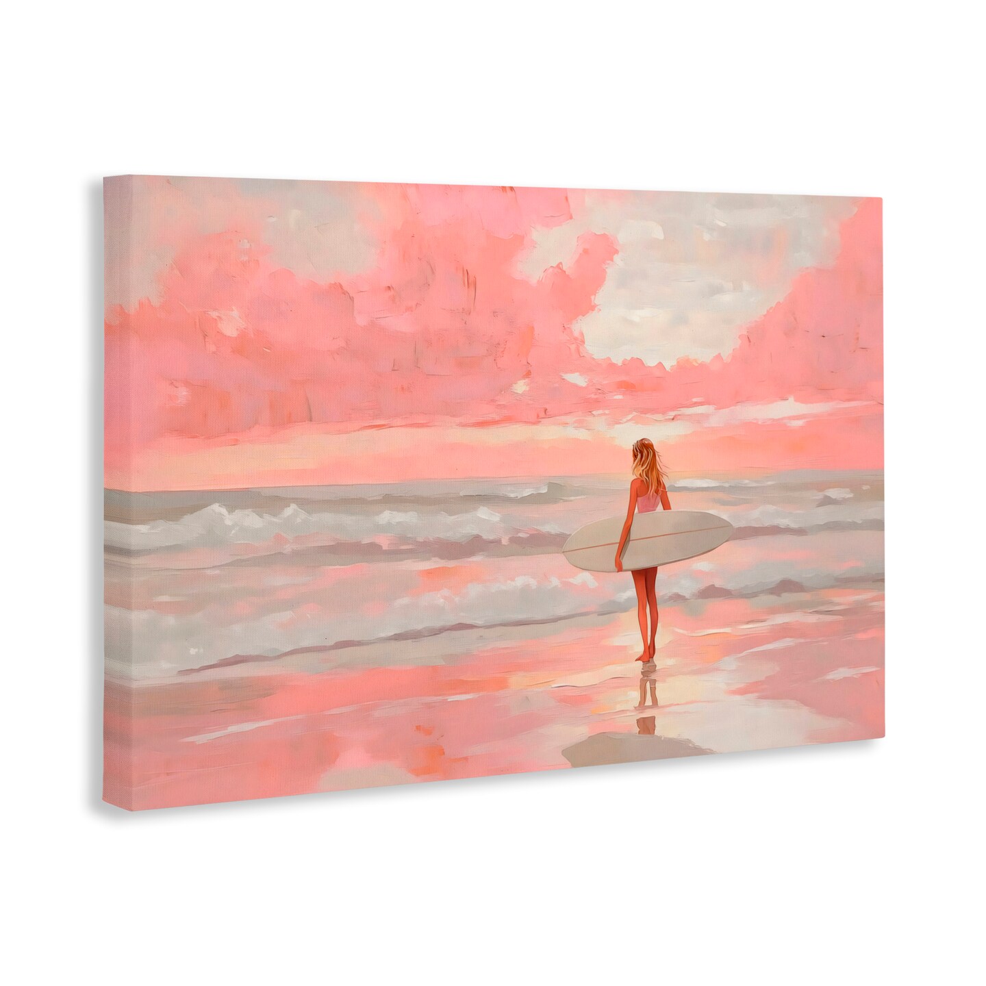Stupell Industries Pink Sky Surfer Canvas, design by LSR Design Studio