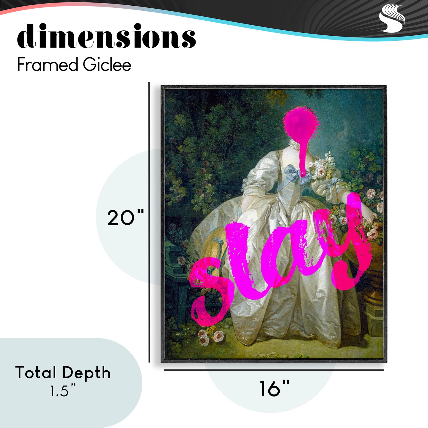 Stupell Industries Slay Classical Baroque Gown Framed Giclee, design by Lil' Rue