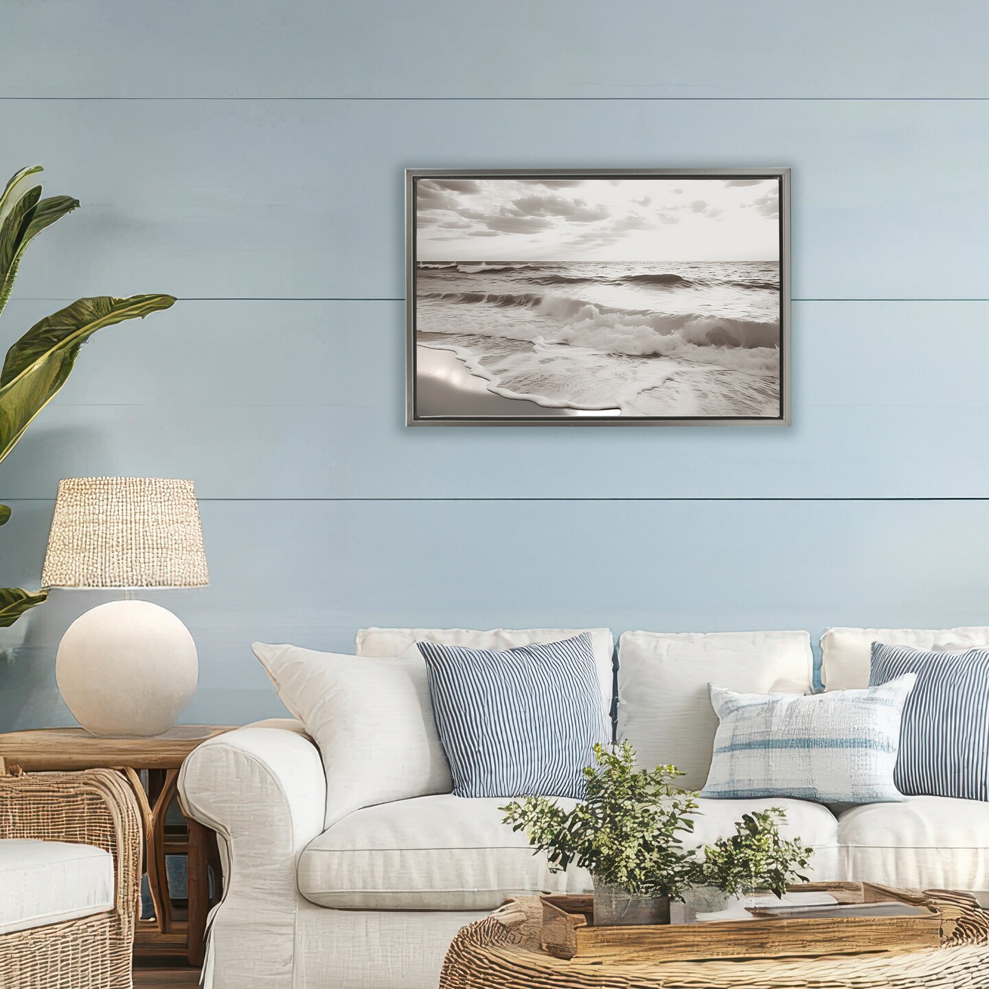 Stupell Industries Beach View Reverie Floating Frame, design by Decent Exposures
