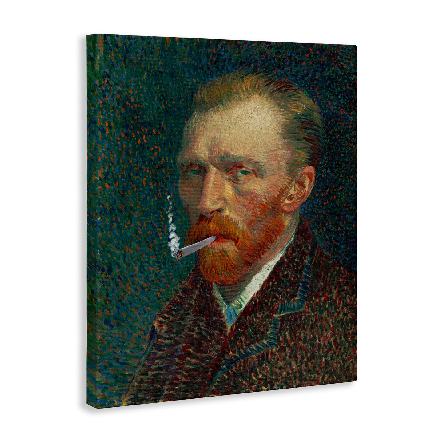 Stupell Industries Van Gogh Portrait with Smoke Canvas, design by Masters Redux
