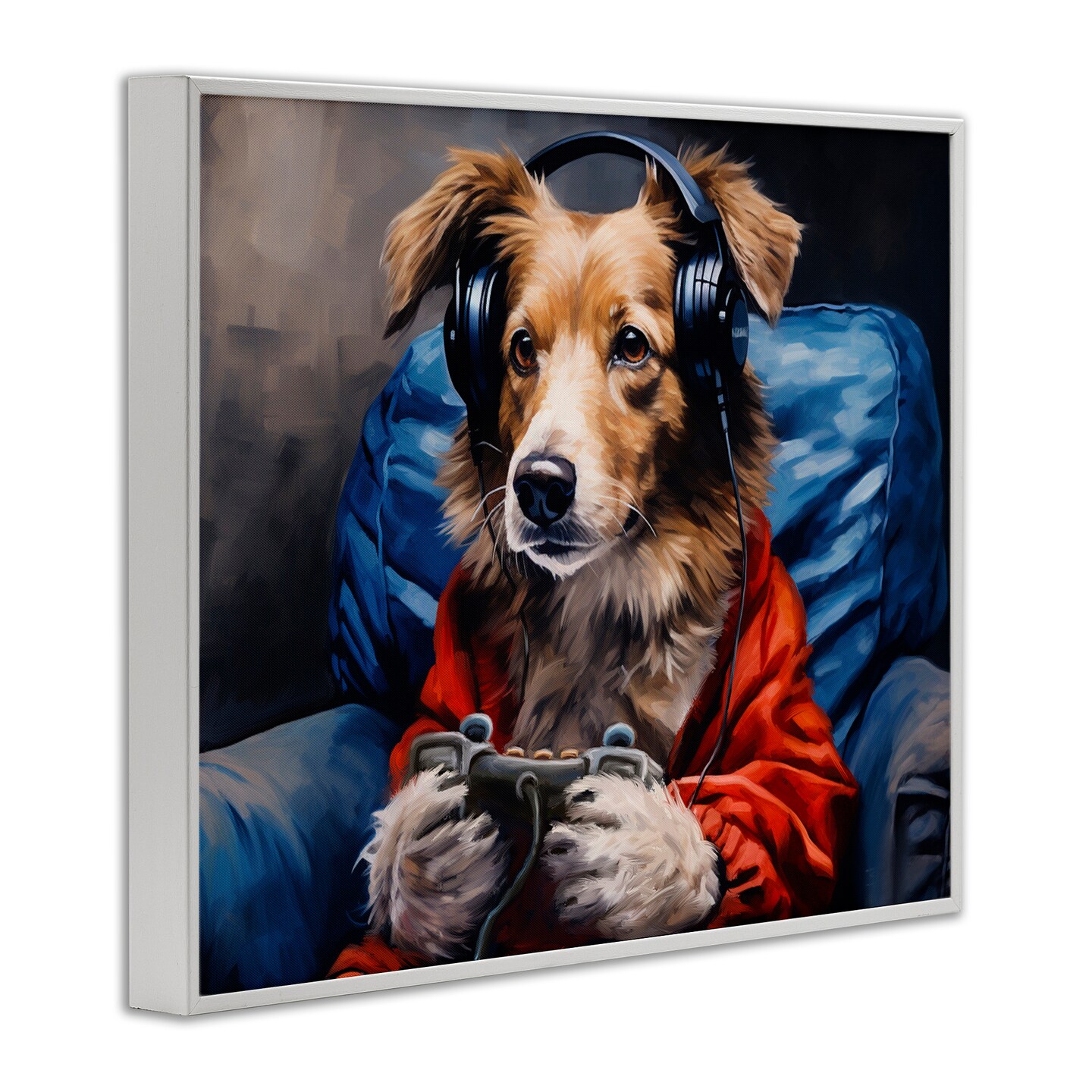 Stupell Industries Game Master Dog Framed Giclee, design by Shawna Stewart