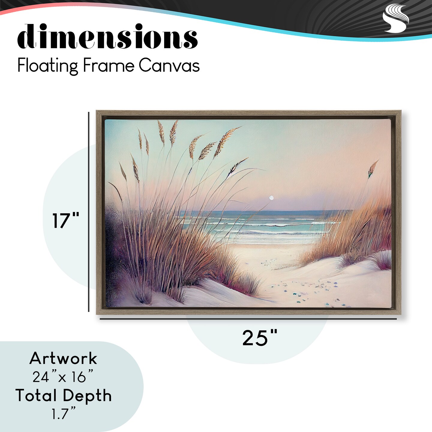 Stupell Industries Euphoria Beach Dunes View Floating Frame, design by Sasha