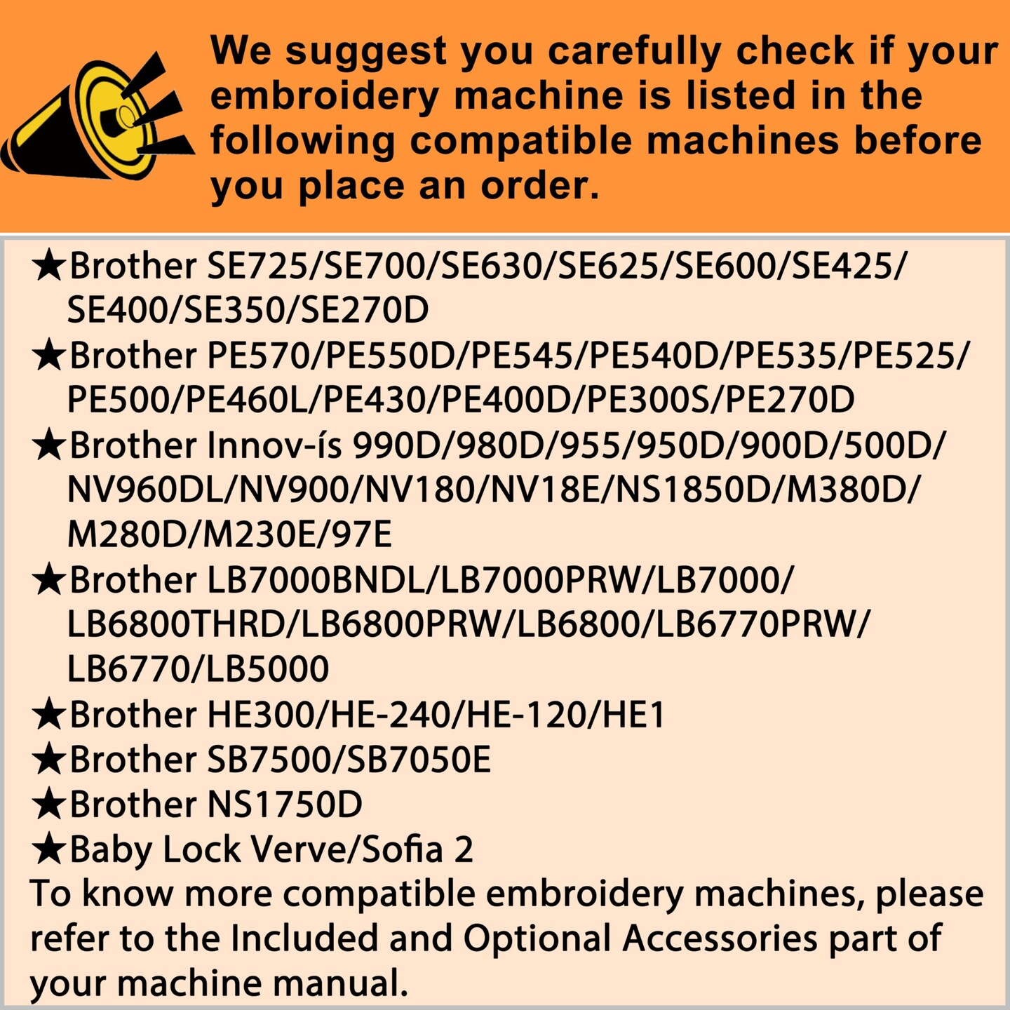 New brothread Embroidery Machine Hoop 3 in 1 Set(SA431+SA432+SA434) Compatible with Brother BabyLock Sofia2 Verve