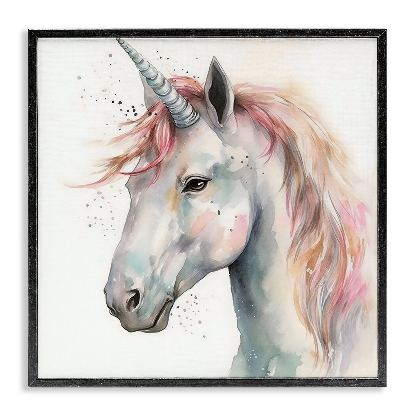 Stupell Industries Unicorn With Pink Mane Framed Giclee, design by Creative Studio