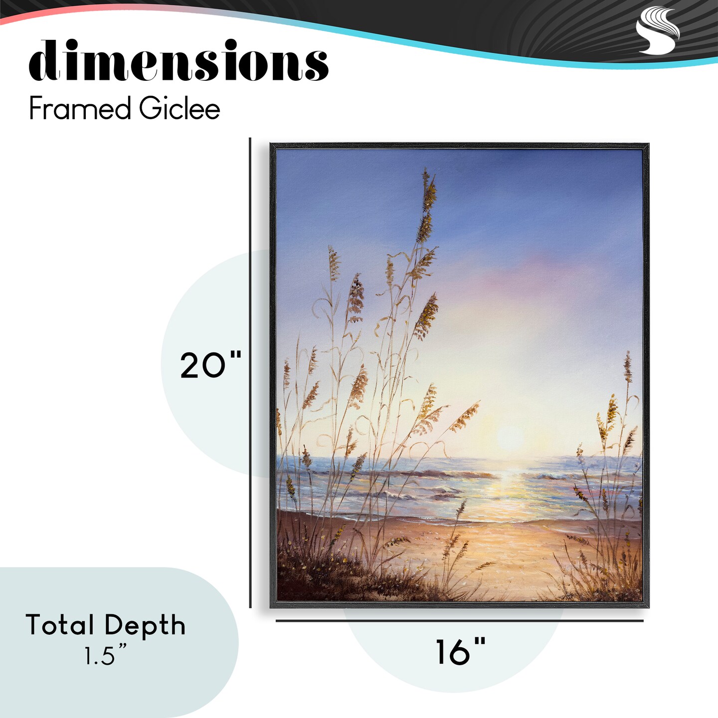 Stupell Industries Seascape with Sunlit Grasses Framed Giclee, design by Michelle Faber