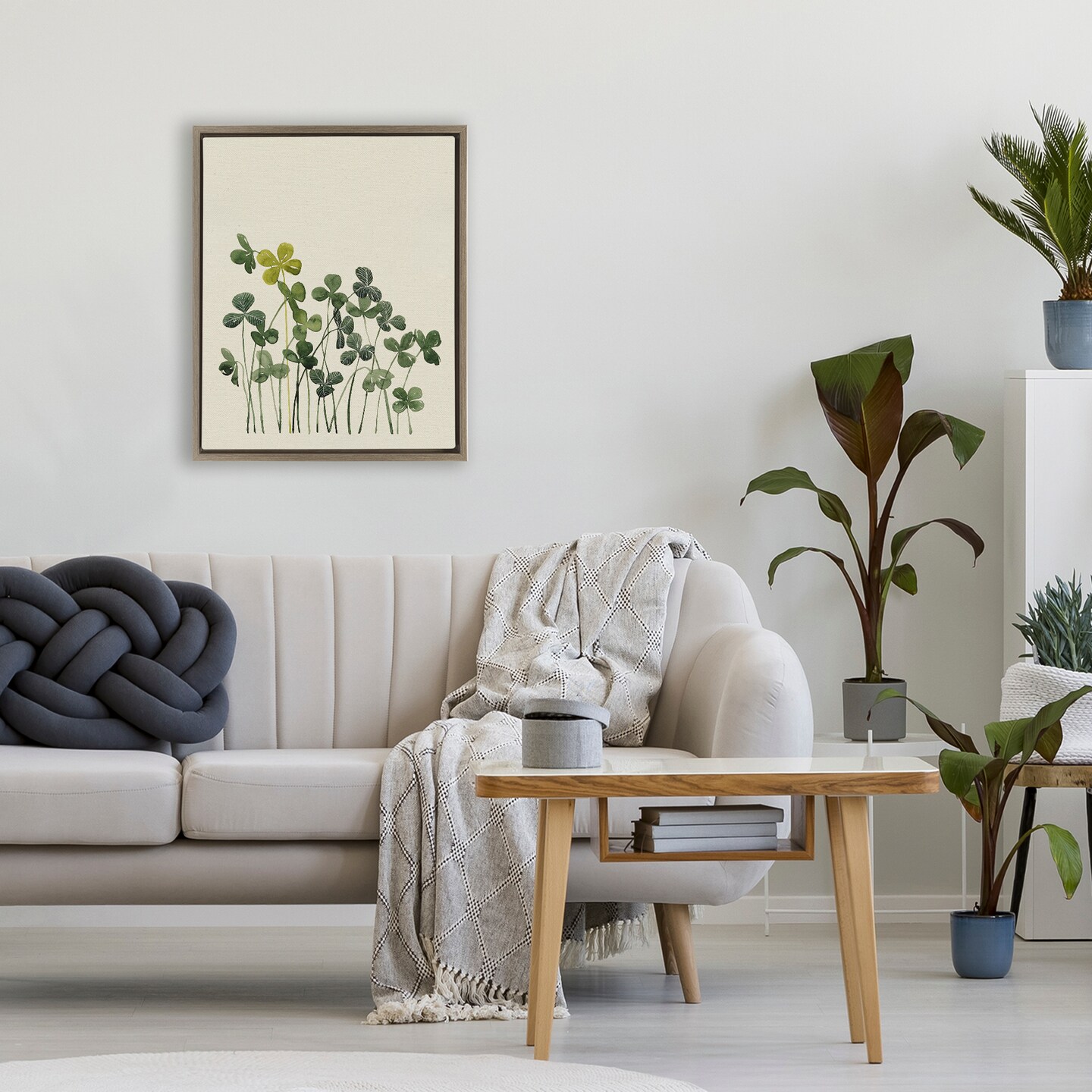 Stupell Industries Hidden Gems Clovers Floating Frame, design by Grace Popp