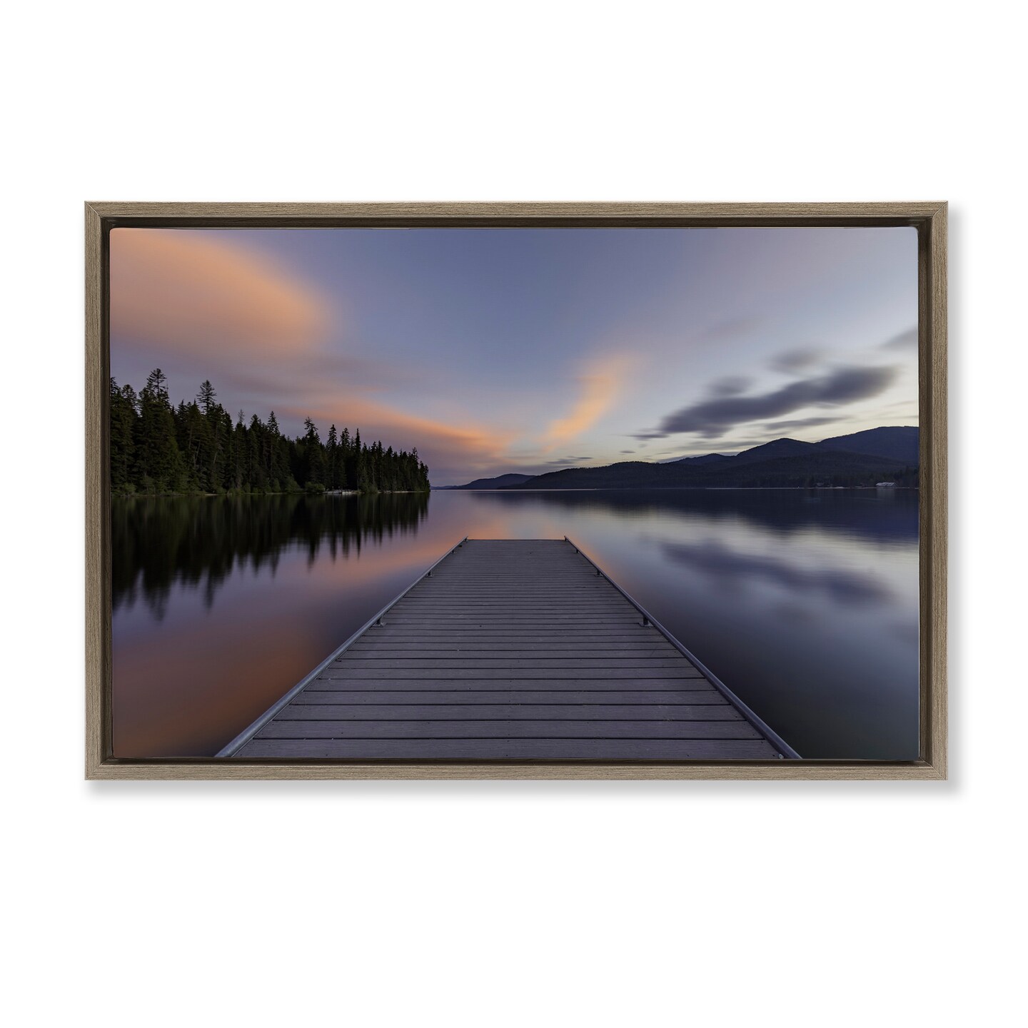 Stupell Industries Priest Lake Stacked Pink Floating Frame, design by Jeff Poe Photography