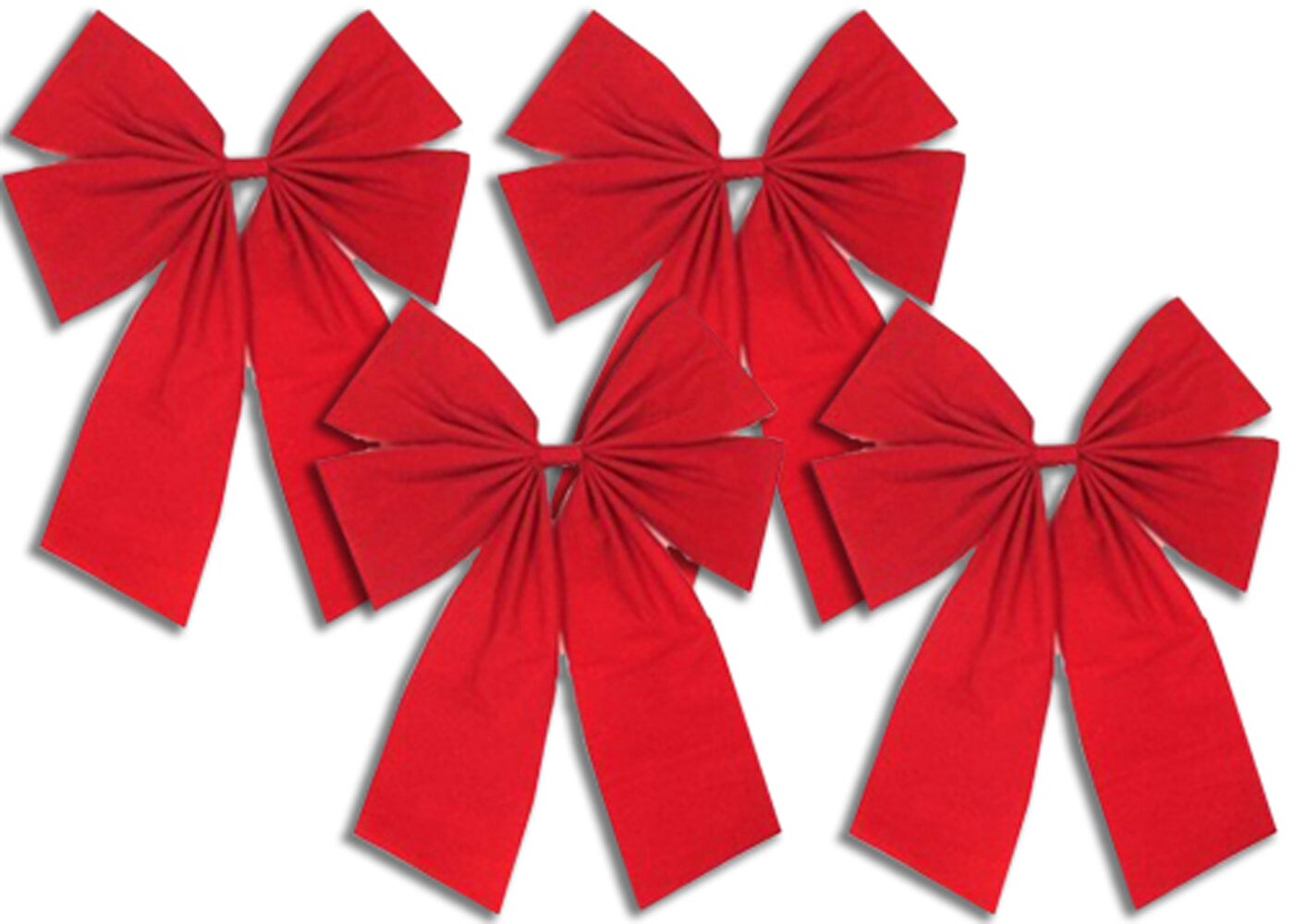 4 Pack 15.7&#x22; Red Velvet Bows