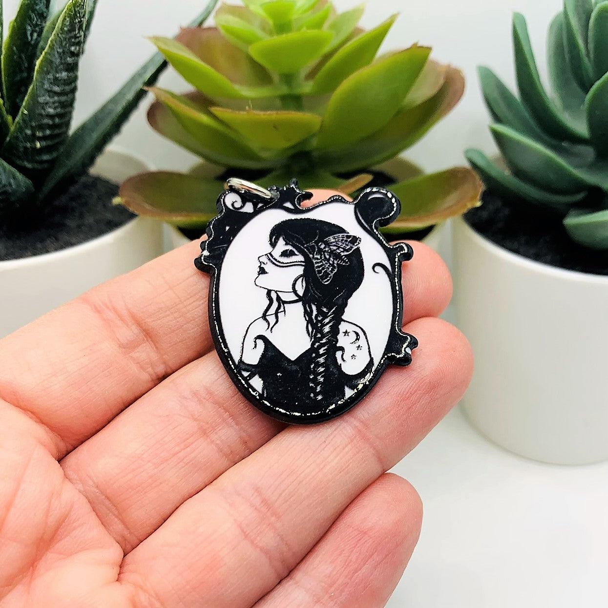 Hecate and Moth Witchy Halloween Charms