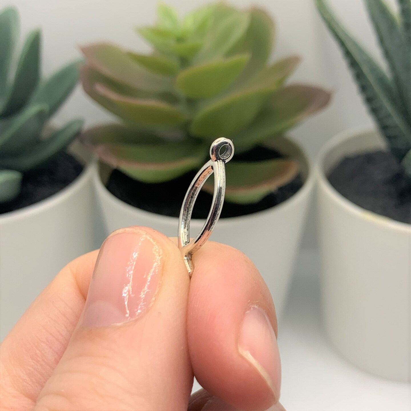 Antique Silver Ichthys Jesus Fish Charms, 20x8mm