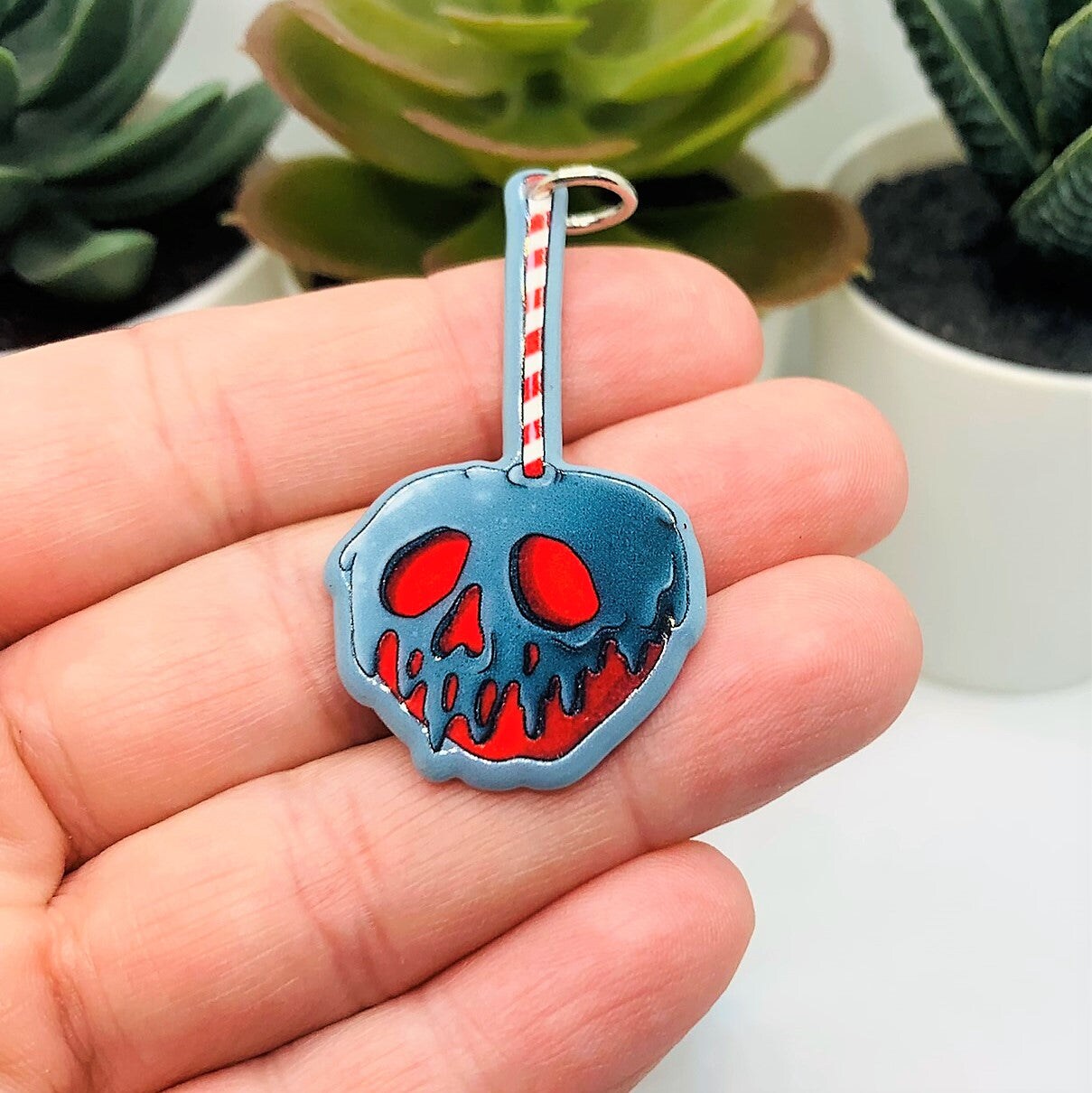 Creepy Christmas Poison Apple Charms, 27x47mm