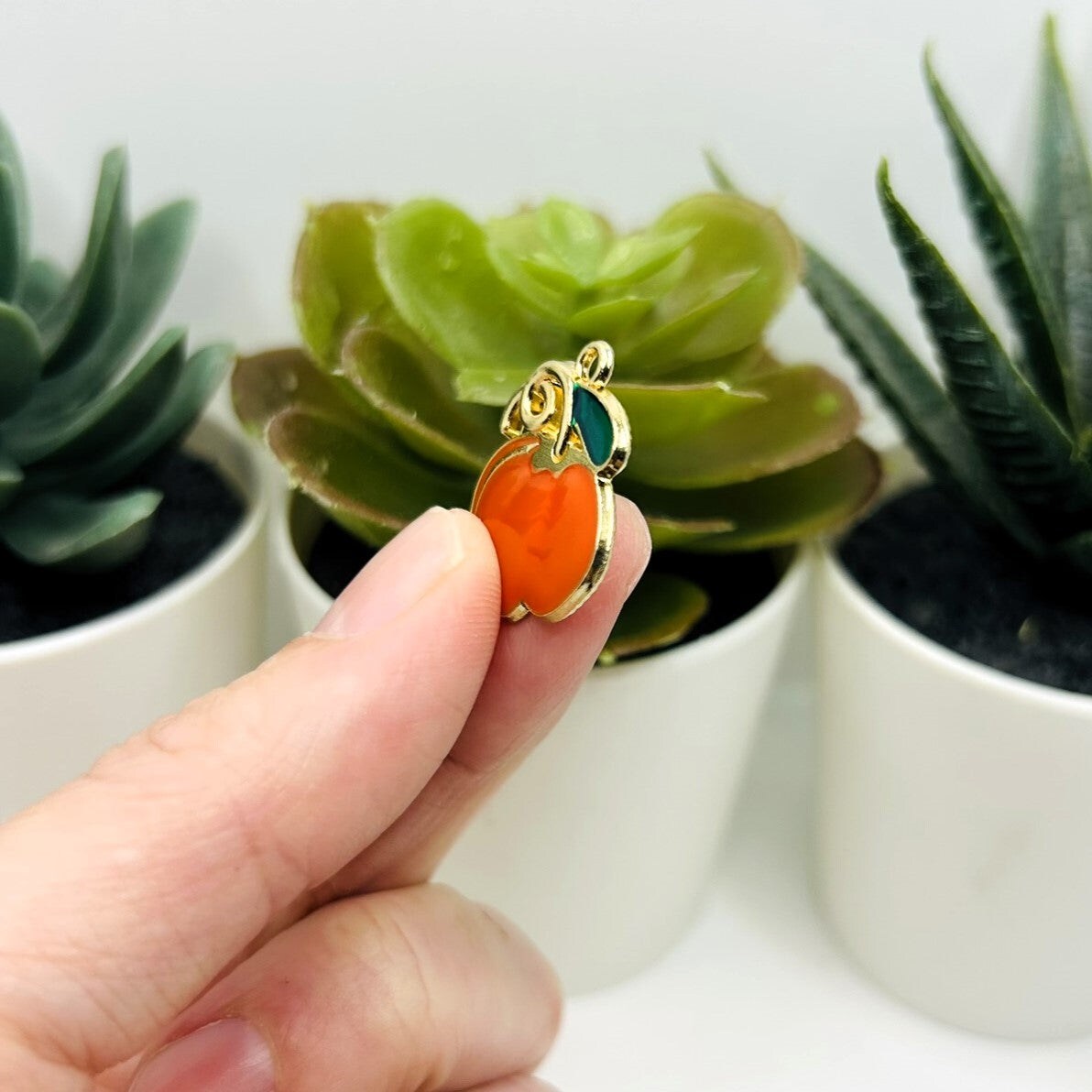 Pumpkin on Vine Fall Charms, 22x20mm