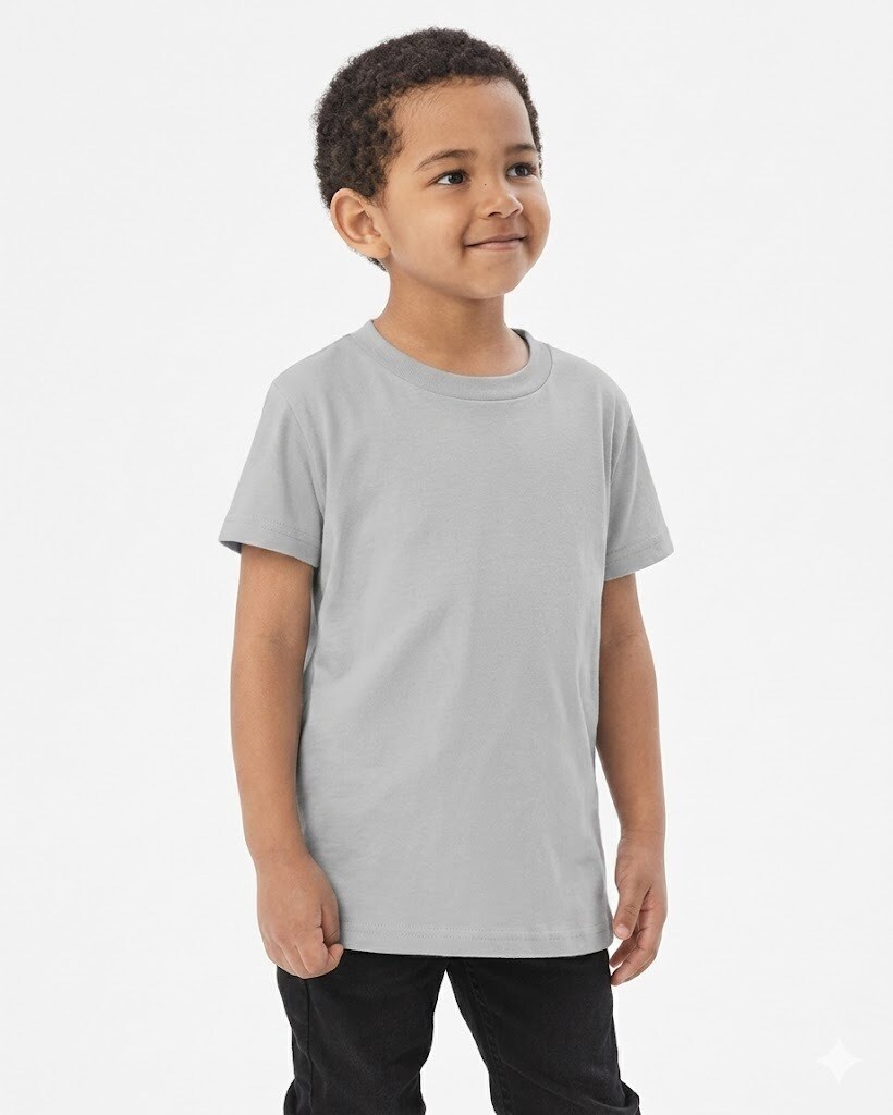 24 Pack: Bella + Canvas Premium Airlume Combed Cotton Toddler Short Sleeve T-Shirt for Everyday Wear Custom Printing & Casual Comfort Tee