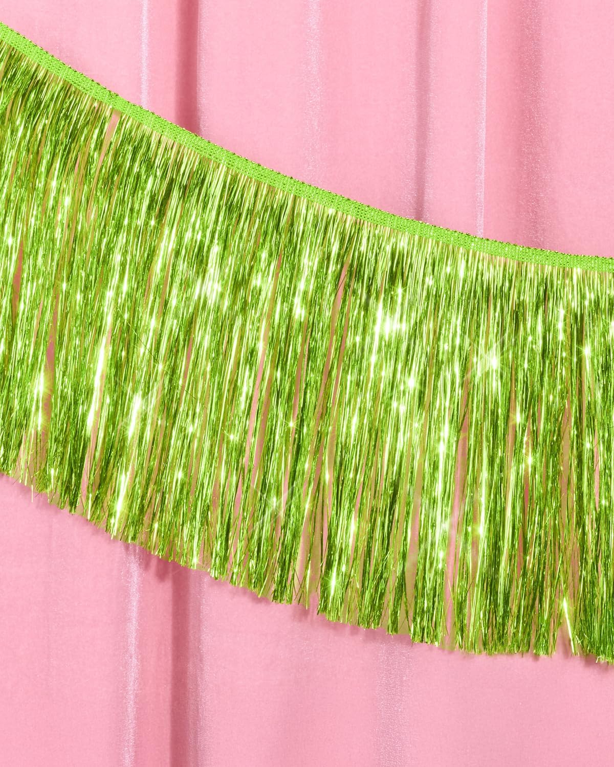 Party Decorations Lime Green Fringe Banner - 4 ft. | Bachelorette Party Supplies, Birthday Photo Booth, Margarita Bach Decor, Bridal Shower Backdrop