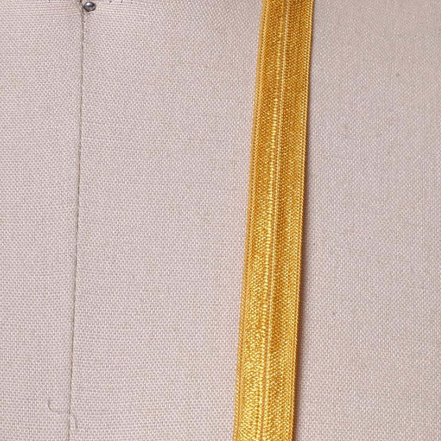 5/8&#x22; 3 Yards Gold Fold Over Elastic Trim Soft Bias