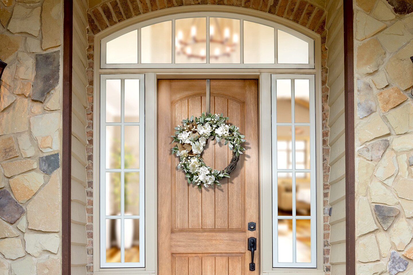 Haute Decor Adapt Adjustable Wreath Hanger, Top & Length Adjustable