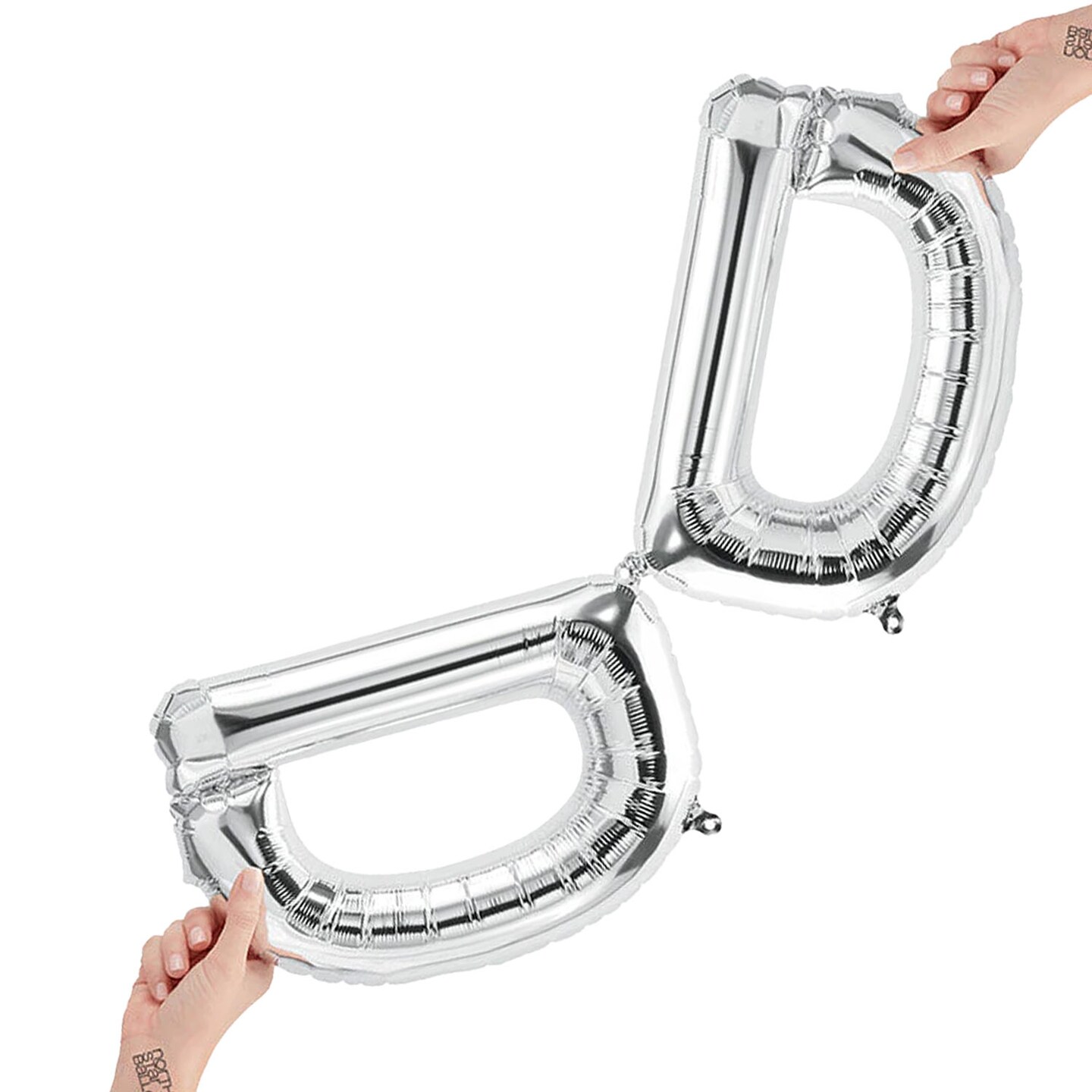 NorthStar Balloons &#xAE; 16&#x22; Silver Letter D Balloon Air Fill Only Foil Mylar