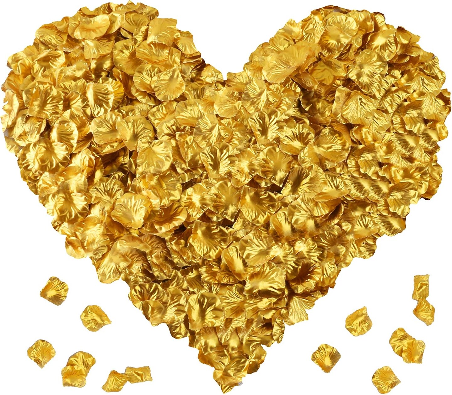 2000 Pcs Gold Silk Rose Petals,Artificial Flower Petals for Wedding,Romantic Night,Romantic Valentines Decor for Bedroom,Weddings