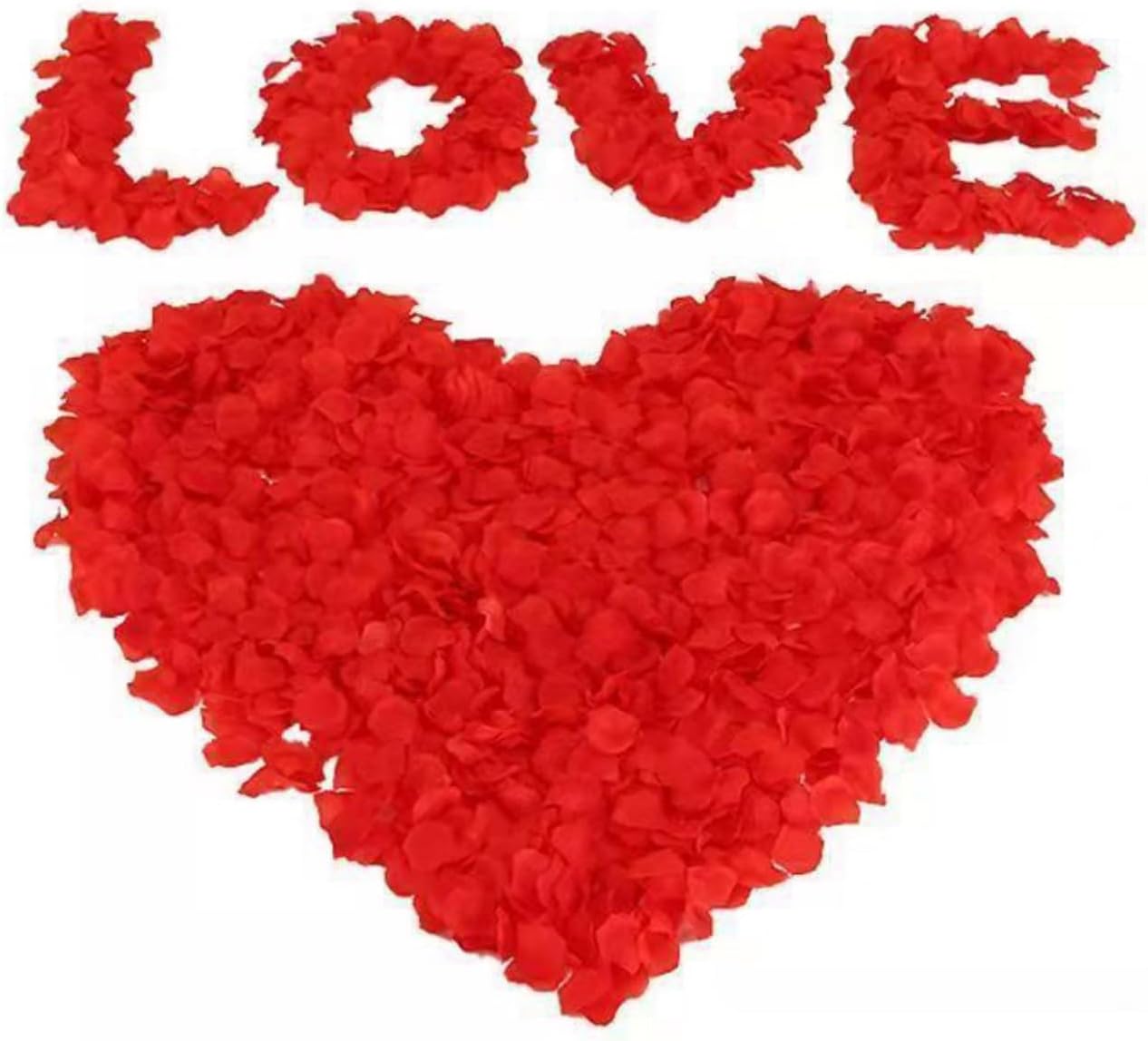500 Pieces Artificial Roses Petals Silk Flower Petals Rose Petals Confetti for Valentines Proposal Wedding Anniversary