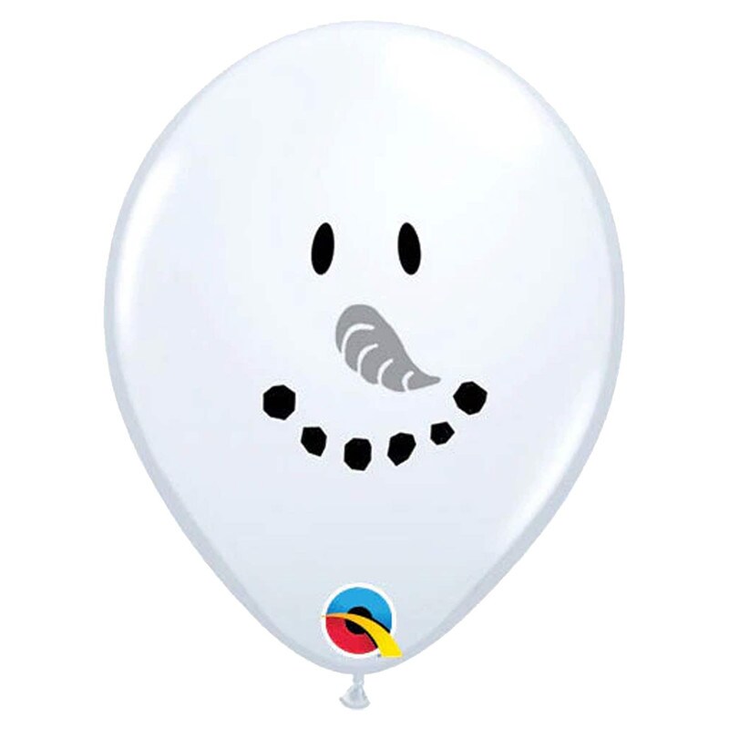 Smile Face Snowman 5 Inch Latex Balloons