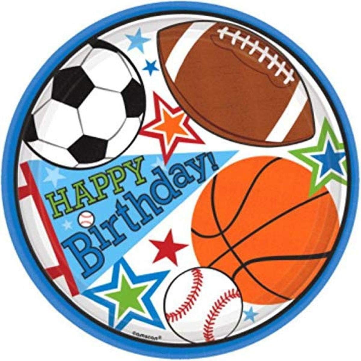 Sports Party 9&#x22; Plates - 8ct