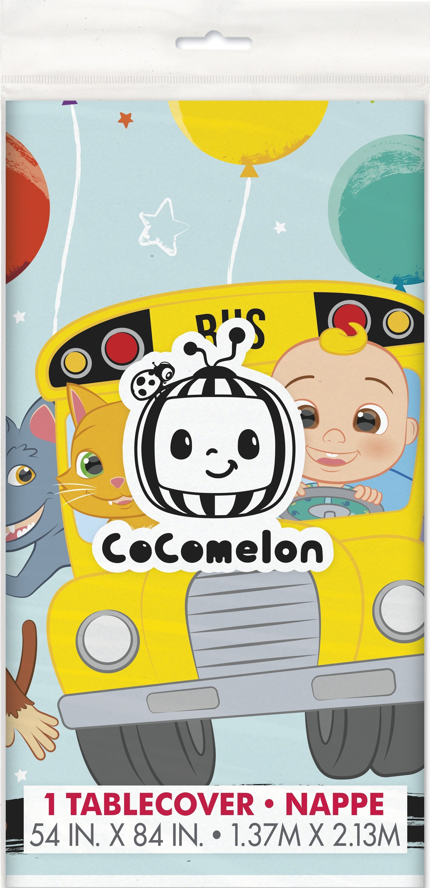 Cocomelon 54&#x22; x 84&#x22; Plastic Table Cover