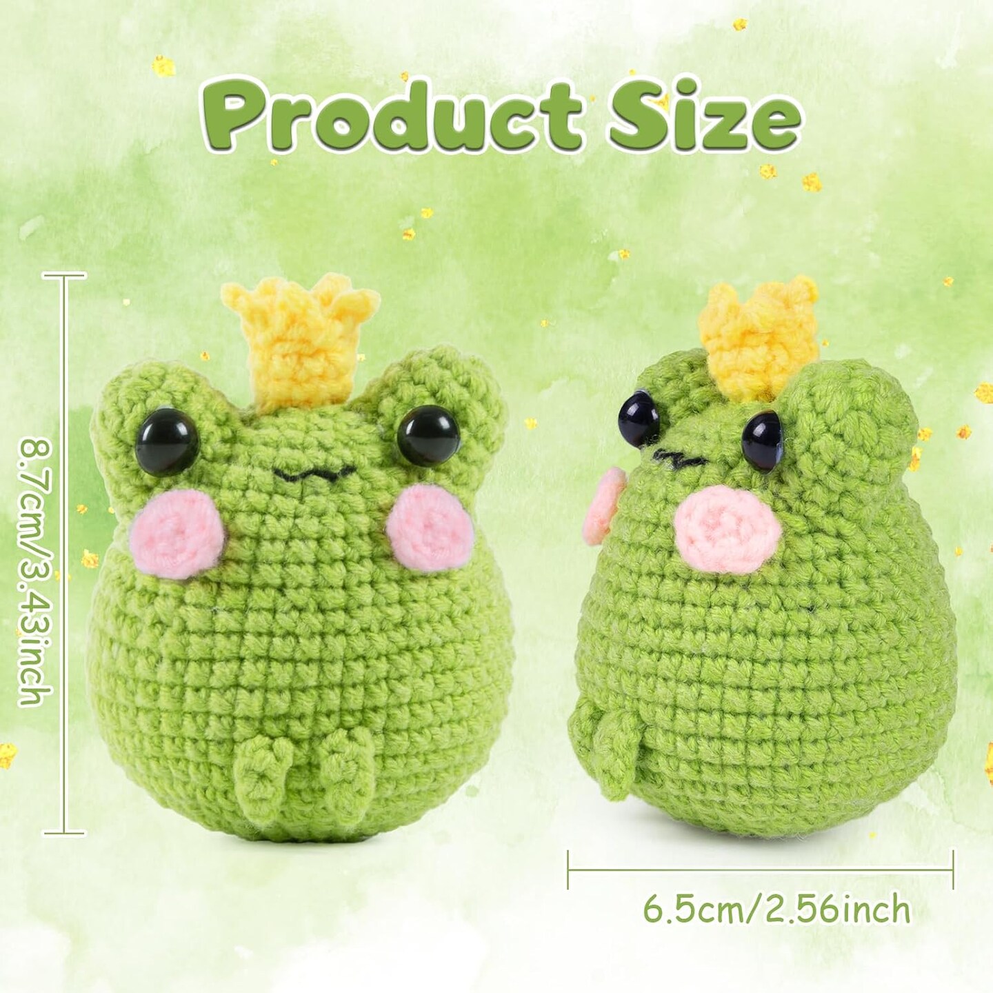 Crochet Kit for Beginners Frog Crocheting Knitting Kit DIY Crochet Starter Kit with Step-by-Step Video Tutorial Gift for Friends Adults