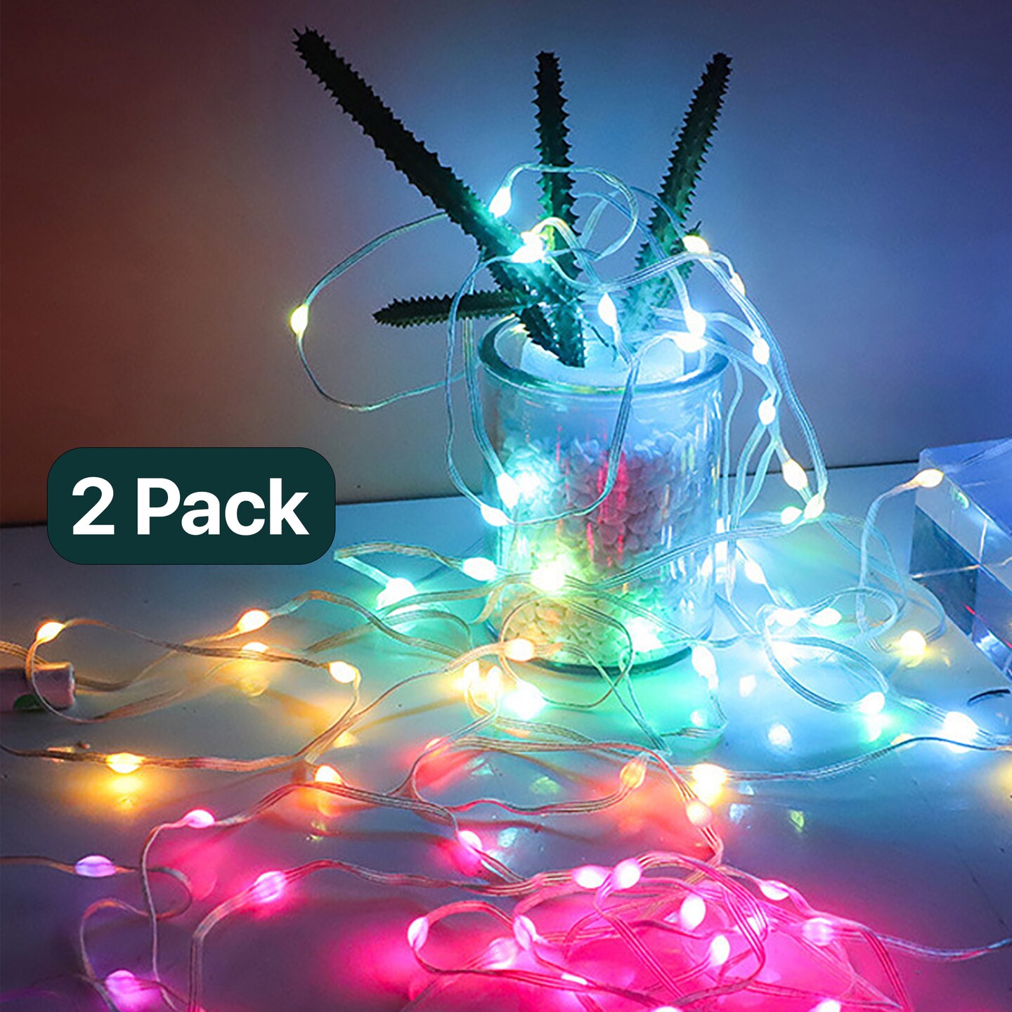 Twinkling 100 LED Starry Fairy Lights — Battery & Remote Operated