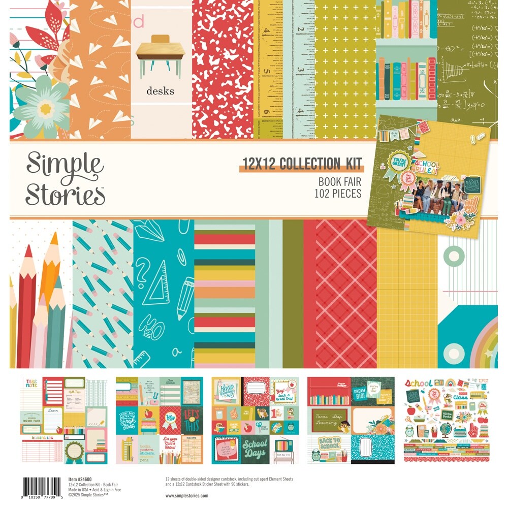Simple Stories Collection Kit 12&#x22;X12-Book Fair