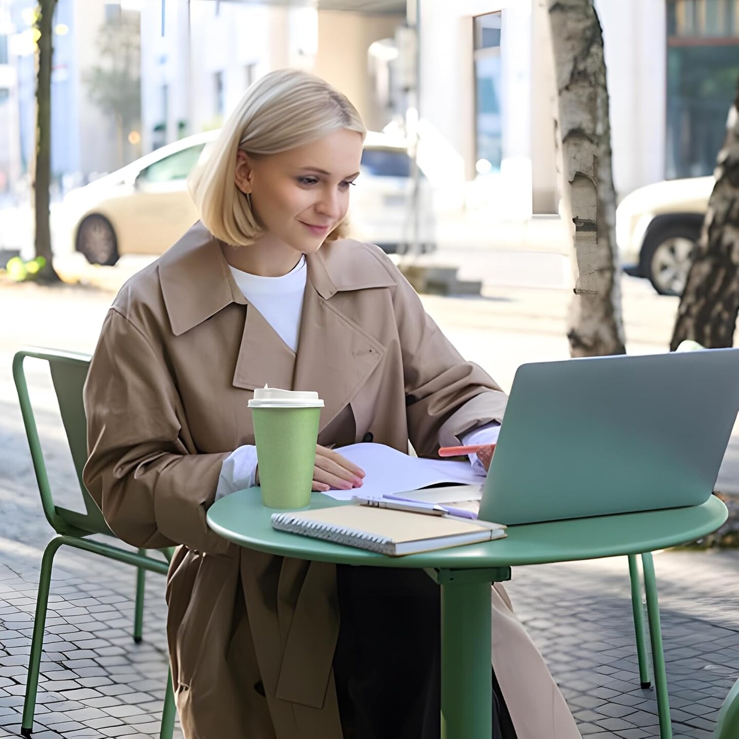 80 Pcs 12 oz Sage Green Paper Cups Disposable Coffee Cups with Lids Green Gradient Paper Cup Baby Shower Cups Green Cups for Hot and Cold Beverage Water Juice Coffee Tea Party Wedding Supplies