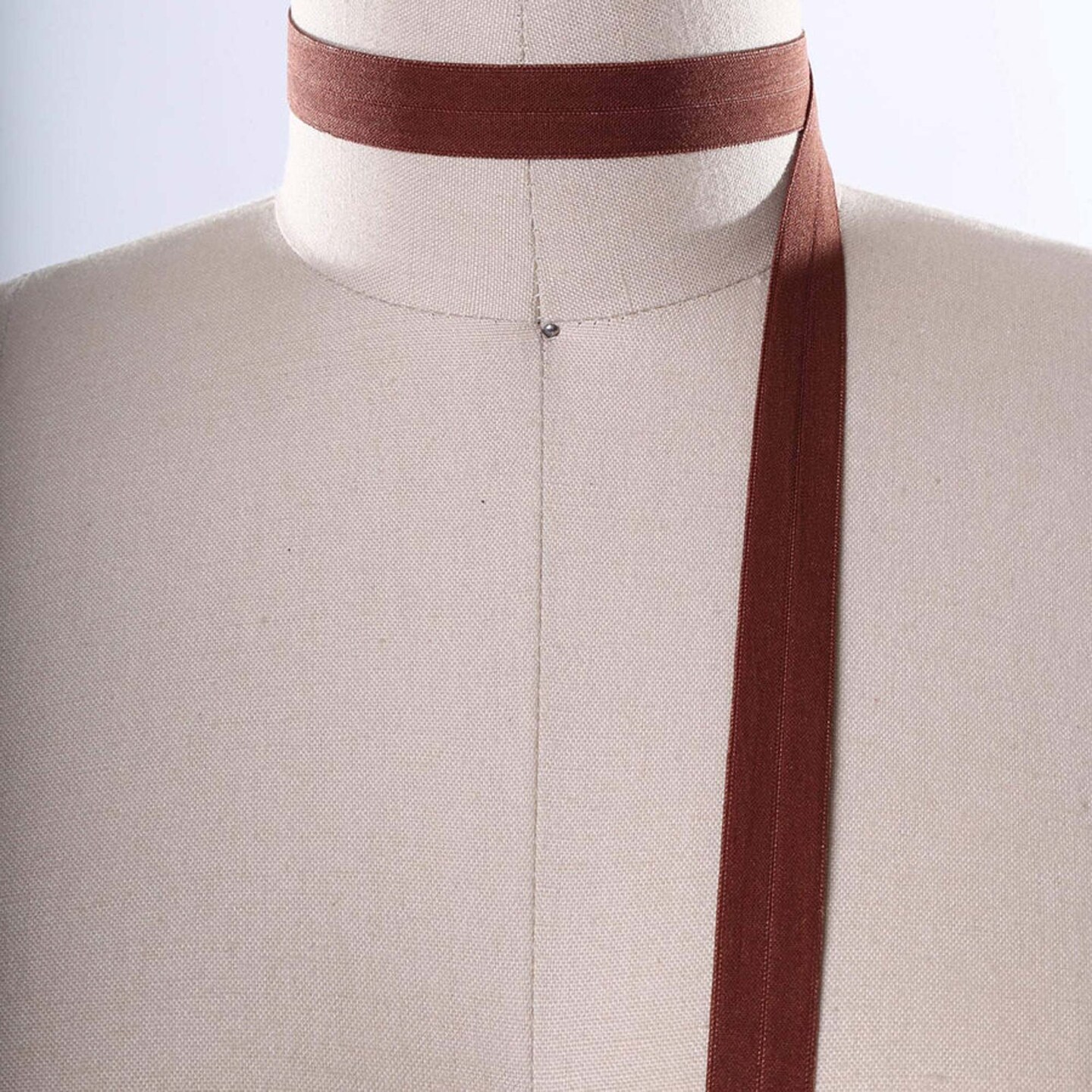 5/8&#x22; 3 Yards Cinnamon Brown Fold Over Elastic Trim Soft Stretch Sewing Craft Supplies