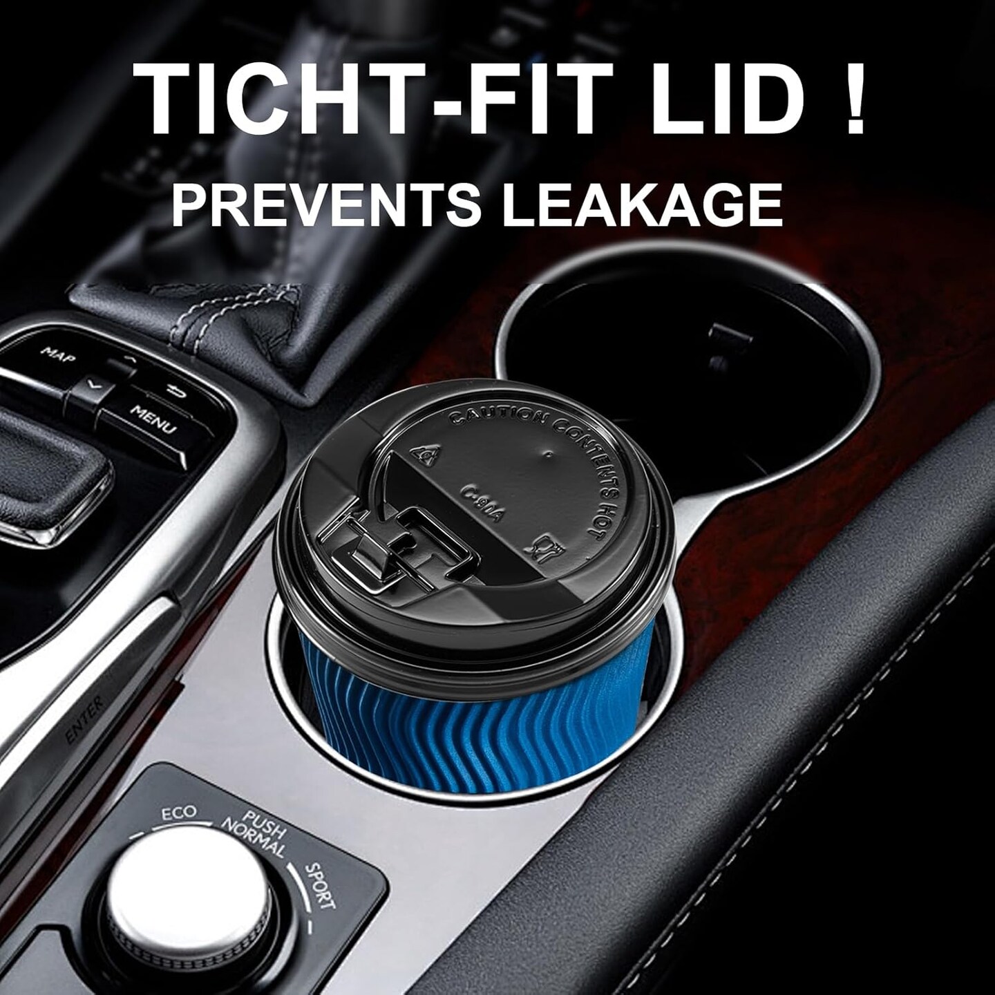 150 Pack Coffee Cup lids, Disposable Plastic Cup Lids for 10, 12, 16, 20, 24 oz Paper Cups, Hot/Cold Drinking Cup Lids, 3.54 Inches/90 mm Diameter - Black