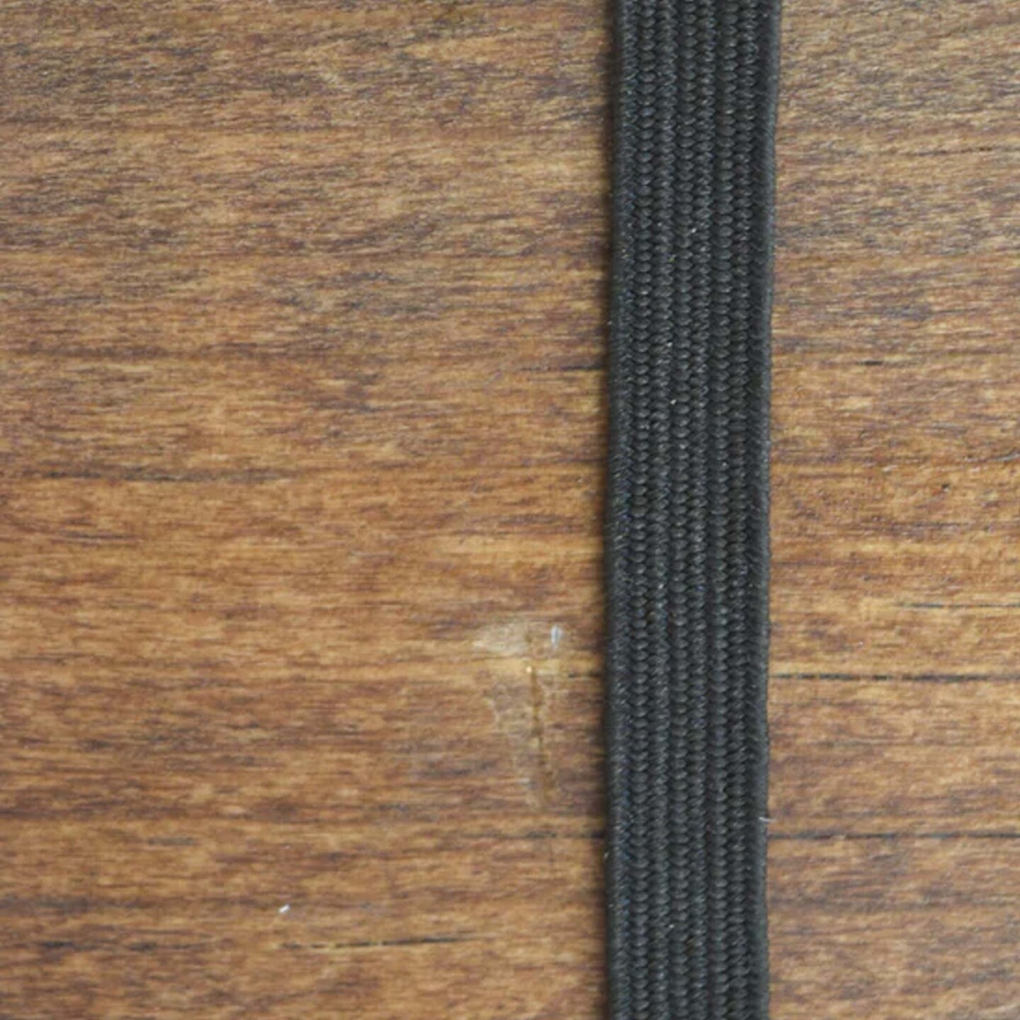 3/8&#x22; Black Flat Braided Durable Elastic Cord 5 Yards