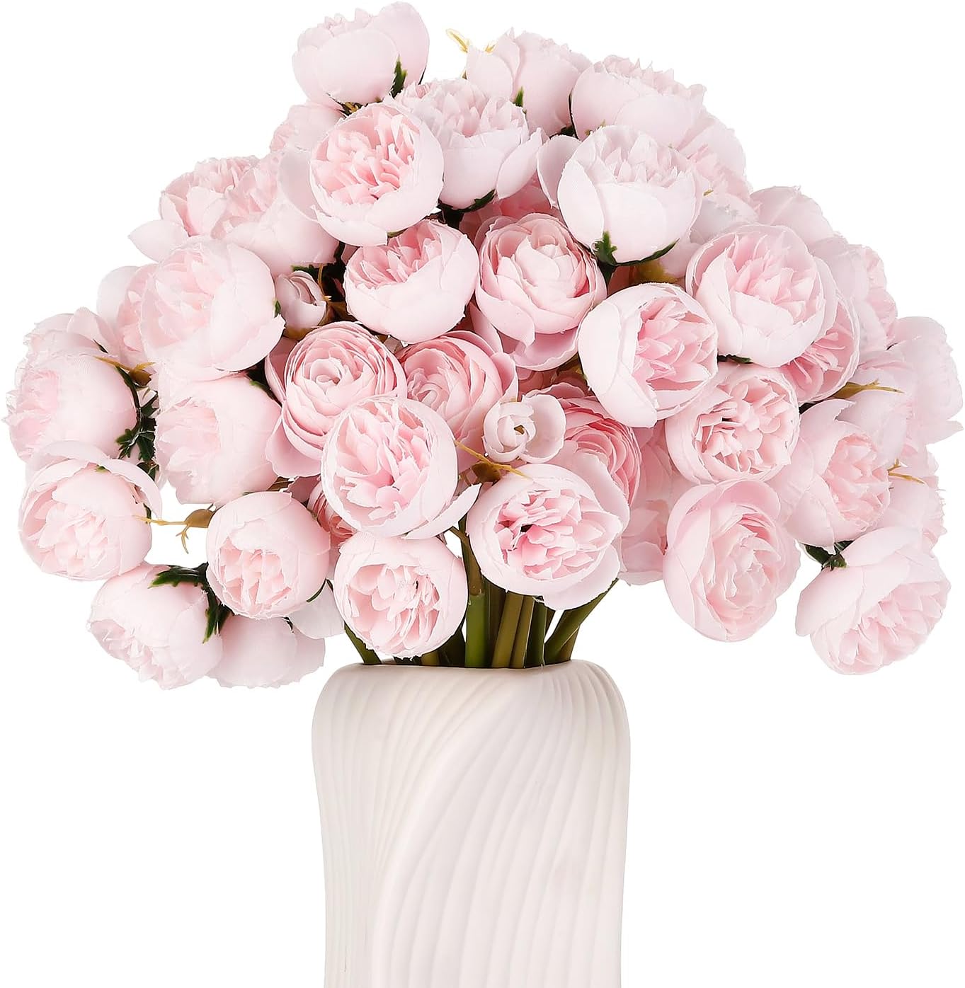24-Piece Pink Artificial Ranunculus Flowers – Faux Silk Mini Ranunculus Bulk for Wedding Bouquets, Engagement Centerpieces, Bridal Shower Decorations & Home Decor