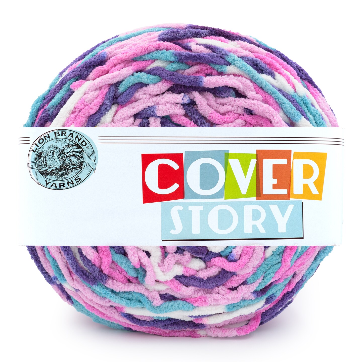 Lion Brand Yarn Cover Story Bunny Hop Super Bulky Polyester Multicolor Yarn 1 Cake
