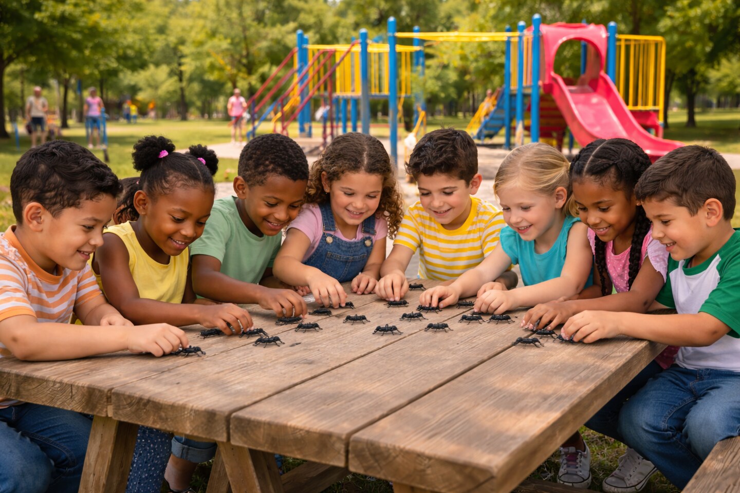 Mini Plastic Ants 1.5" – 72 Pack Black Toy Insects for Classroom, Halloween & Party Decorations