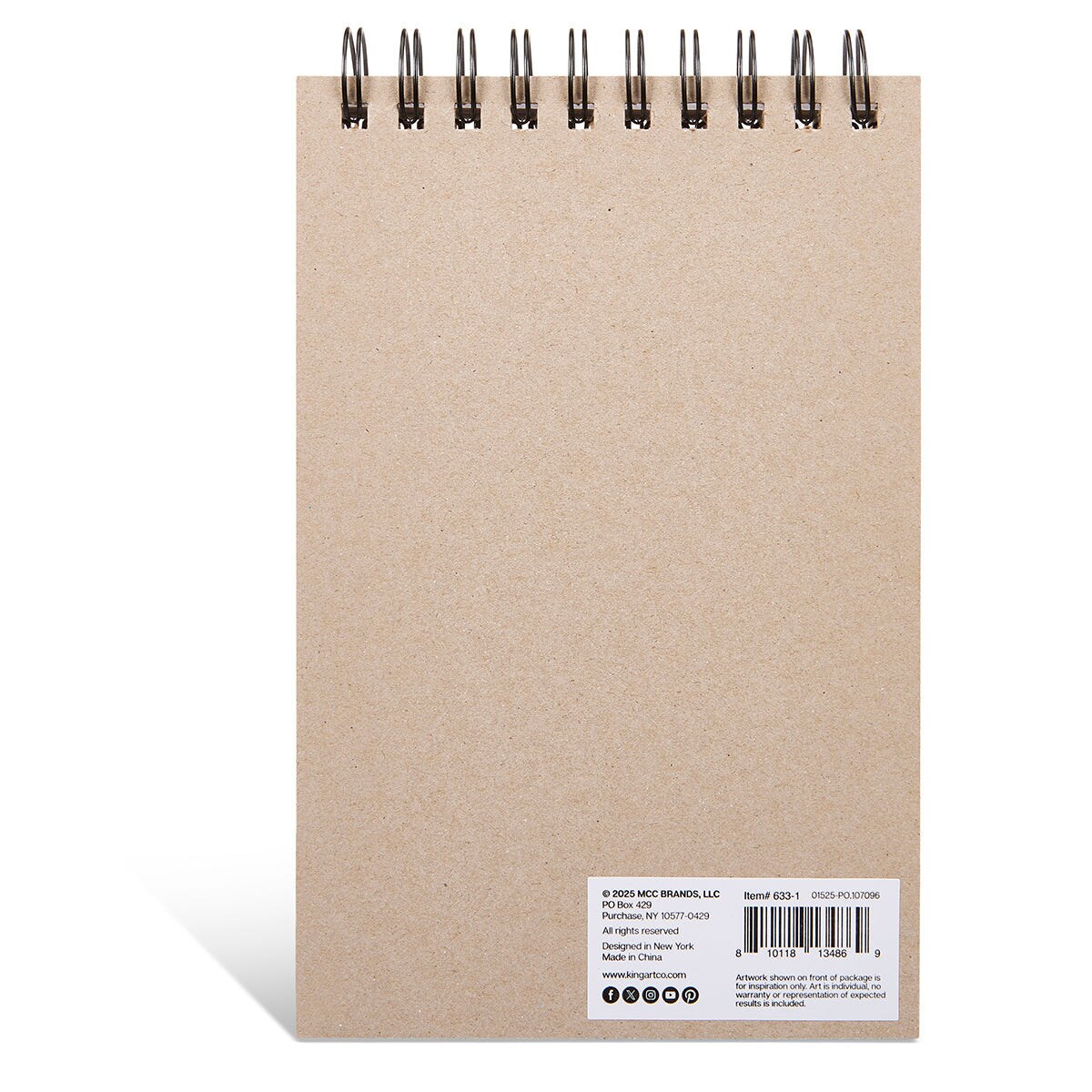 KINGART® Sketch Paper Pads - Top Spiral – 5.5" x 8.5" (2 Pack, 100 Sheets Each)