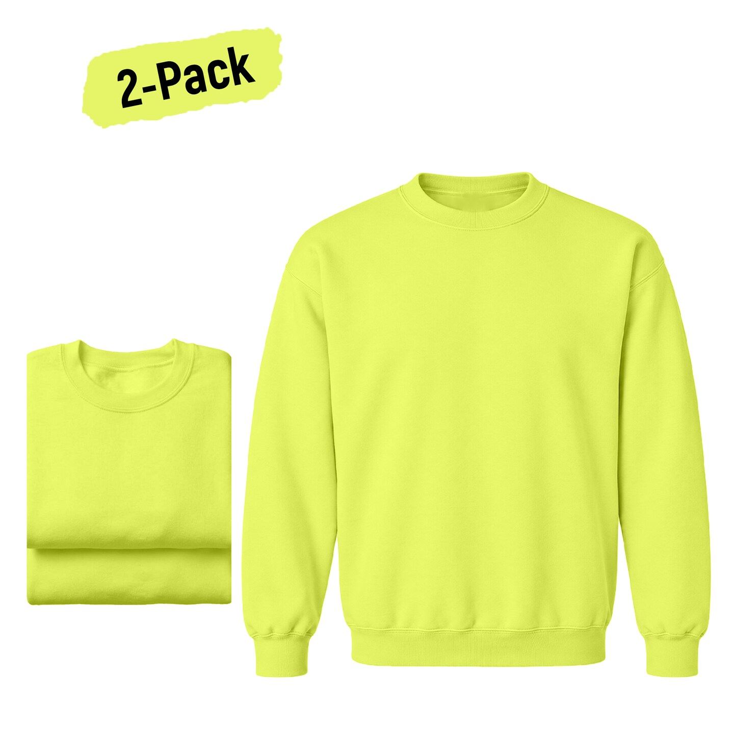 Greenfield‼️ Gildan Men's Heavy Blend Crewneck Sweatshirt, High Visibility