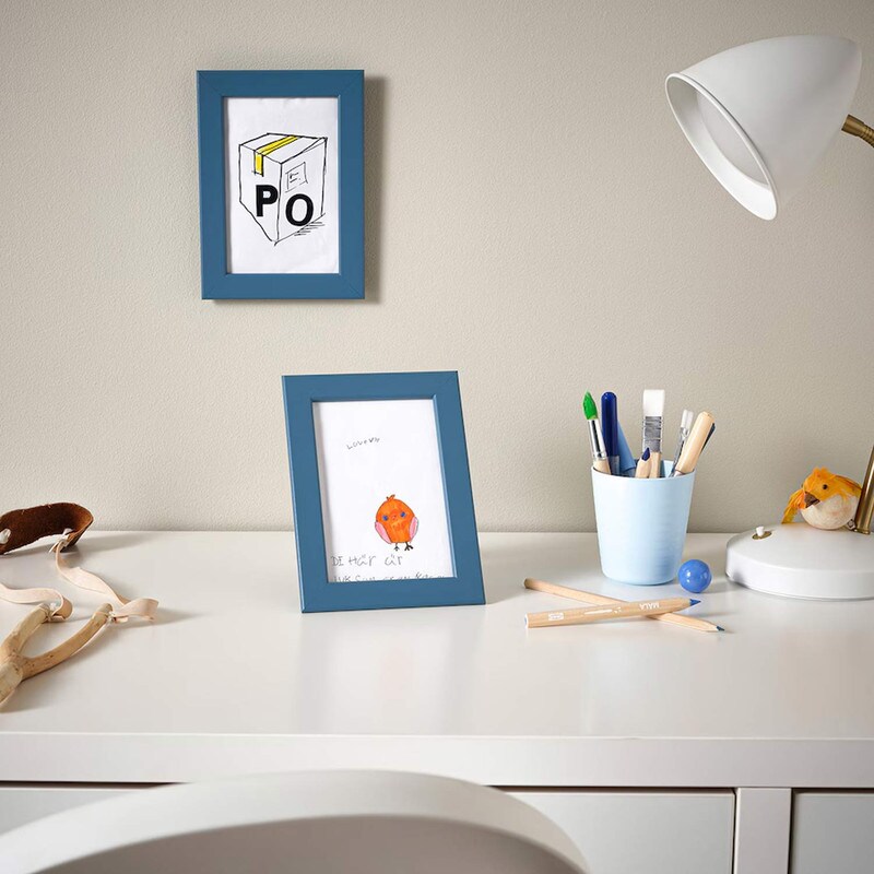 Frame Dark Gray Blue 4x6&#x22; Compact and Versatile Picture Frame