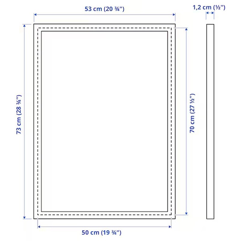 Frame White 19 &#xBE;x27 &#xBD;&#x22; Versatile and Easy to Hang Picture Frame