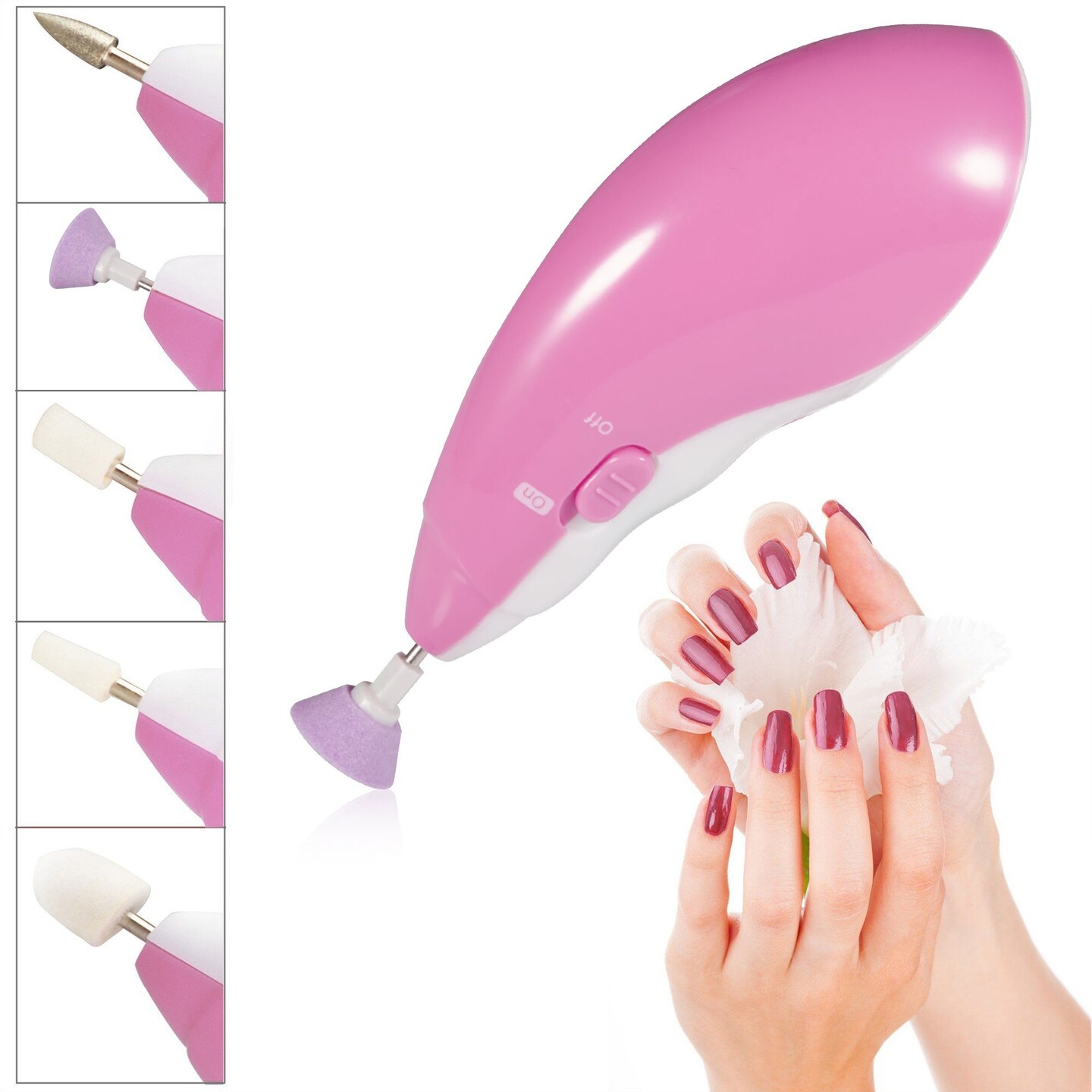 Zodaca Electric Nail Art Salon Manicure Machine Pedicure Drill File Polish Tool Set Kit