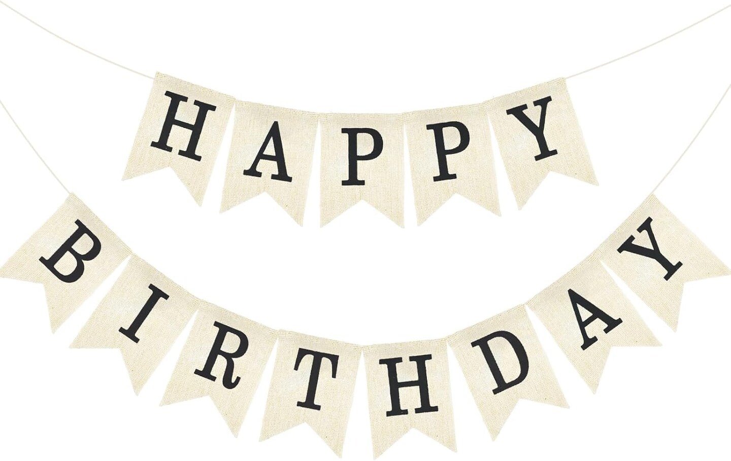 Happy Birthday Banner - NO-DIY Black Burlap Happy Birthday Banner Sign Happy Birthdays Party Decoration