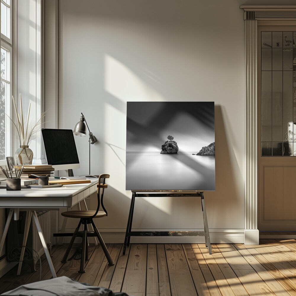 A Piece of Rock 32 Square Canvas Art | Modern Home Wall Decor 24x24 Canvas - Corporate Office Art