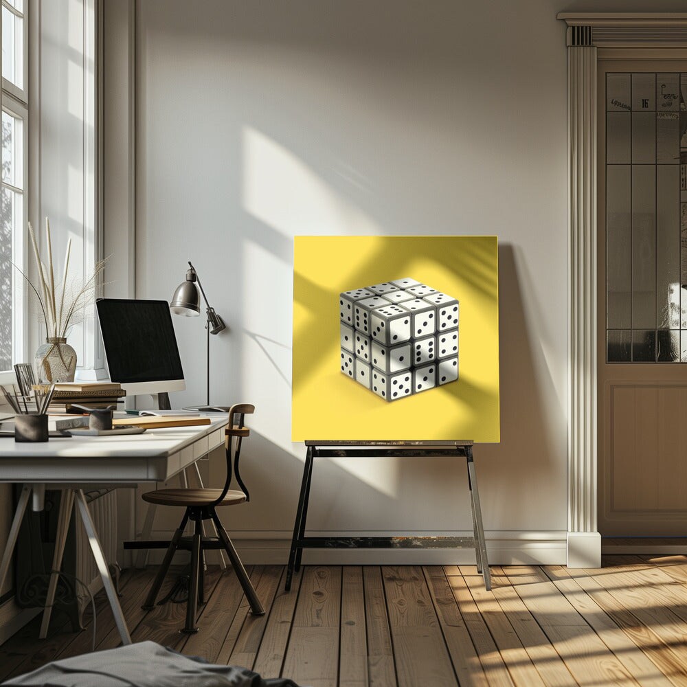 Not Rubik&#x27;s cube Square Canvas Art | Modern Home Wall Decor 24x24 Canvas - Corporate Office Art