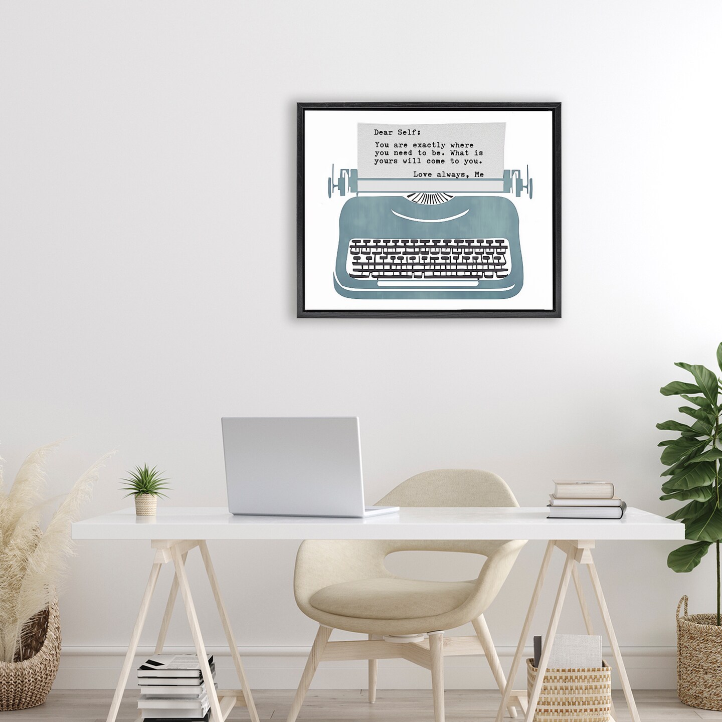Stupell Industries Inspirational Typewriter Note to Self Floating Frame, design by Annabelle Hall
