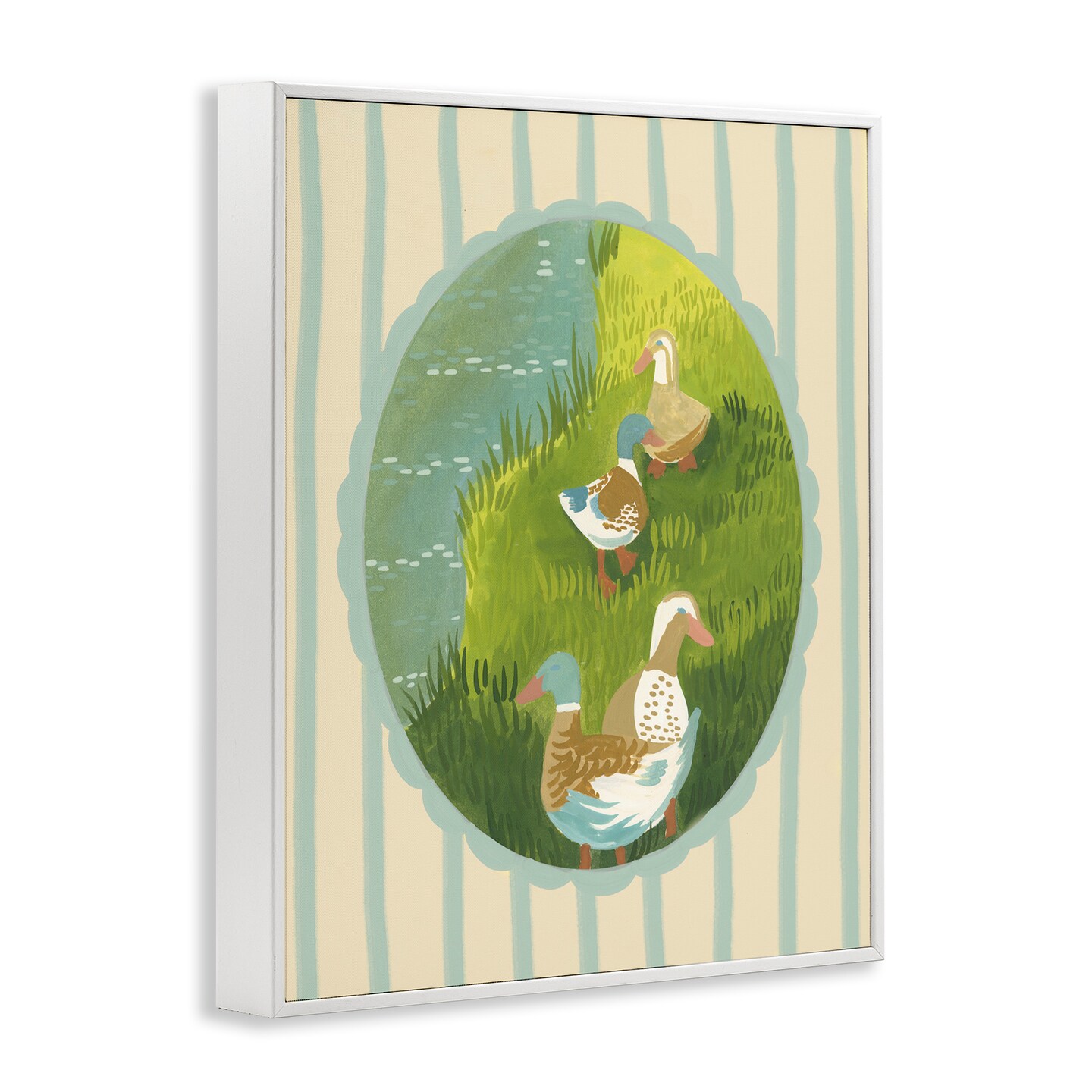 Stupell Industries Cottage Core Ducks Framed Giclee, design by Evelyn Coleman